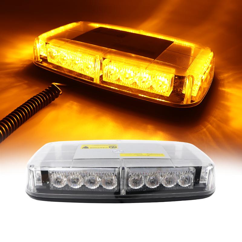 Proster Emergency Warning Strobe Light 12V 24V 40 LEDS 7 Flash Modes Waterproof Magnetic Flashing Recovery Beacon Amber Light 40W for Truck Car Vehicle
