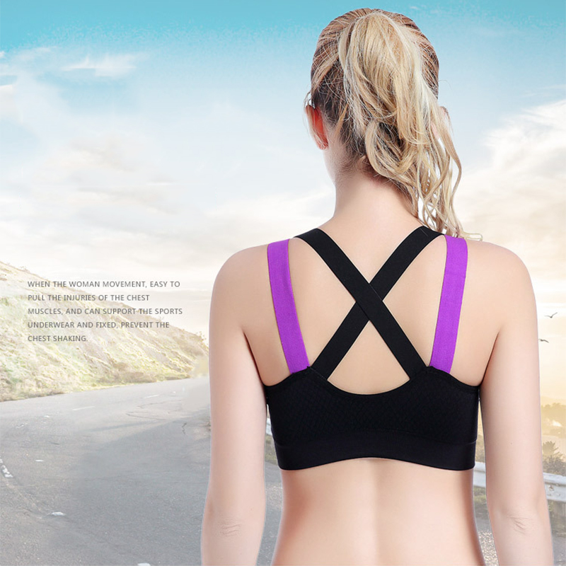 

Women Push Up Seamless Sports Bra Back Closure High Impact Workout Sport Top Crop Fitness Wear For Yoga Gym Brassiere Sportswear, Black