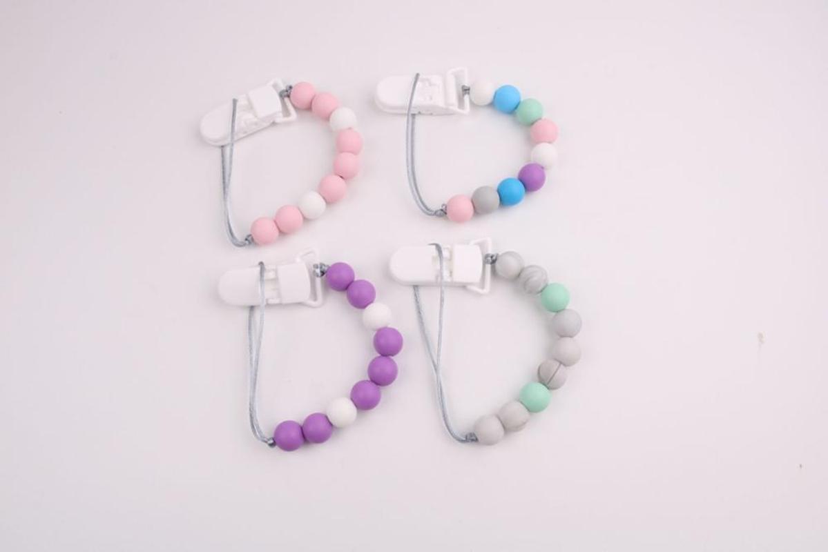 

Personalized name wooden baby nipple clip chain with baby nipple chain, toy gift