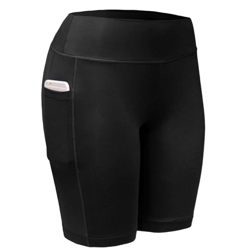 

Fitness Sports Shorts Compression Shorts Stretch Elastic Knickers YOGA Super Soft Leggings Cycling Bodybuilding, Black