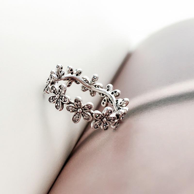 

NEW Authentic 925 Sterling Silver Women Wedding RING Set Original Box for Pandora CZ Diamond Flowers Fashion Luxury Ring