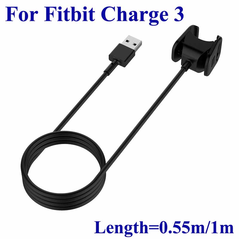 

For Fitbit Charge 3 4 Wristband USB Charger Charging Dock Slip Adapter Replacement Charge3 Charge4 Bracelet Charging cable High Quality