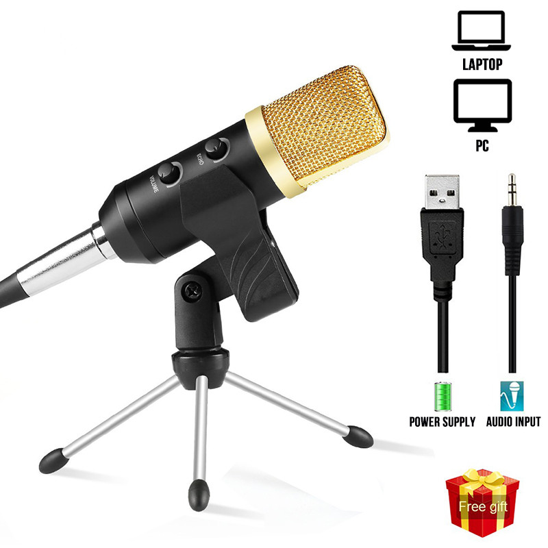 

MK F100TL USB Microphone Studio Professional Condenser Wired Computer Microphone With Stand For Karaoke Video Recording PC