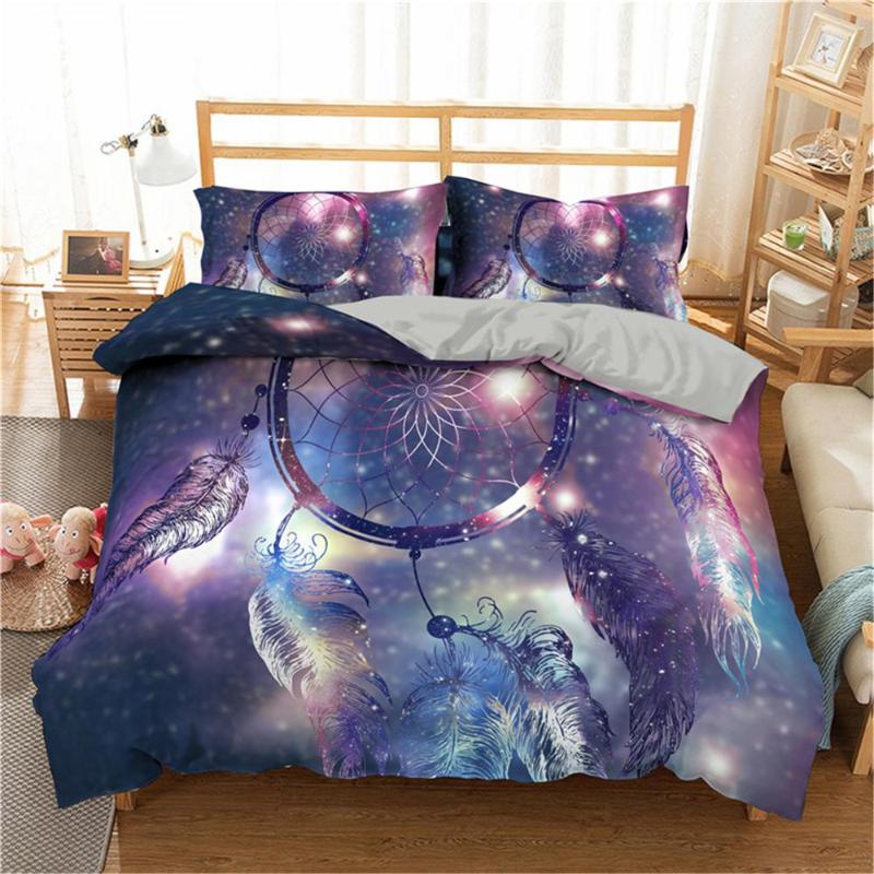 

Boniu Bohemian Bedding Set 3D Galaxy Dreamcacther Print Comforter Duvet Cover And Pillowcase 2/3pc /Queen/King Bedclothes, Jx680-6