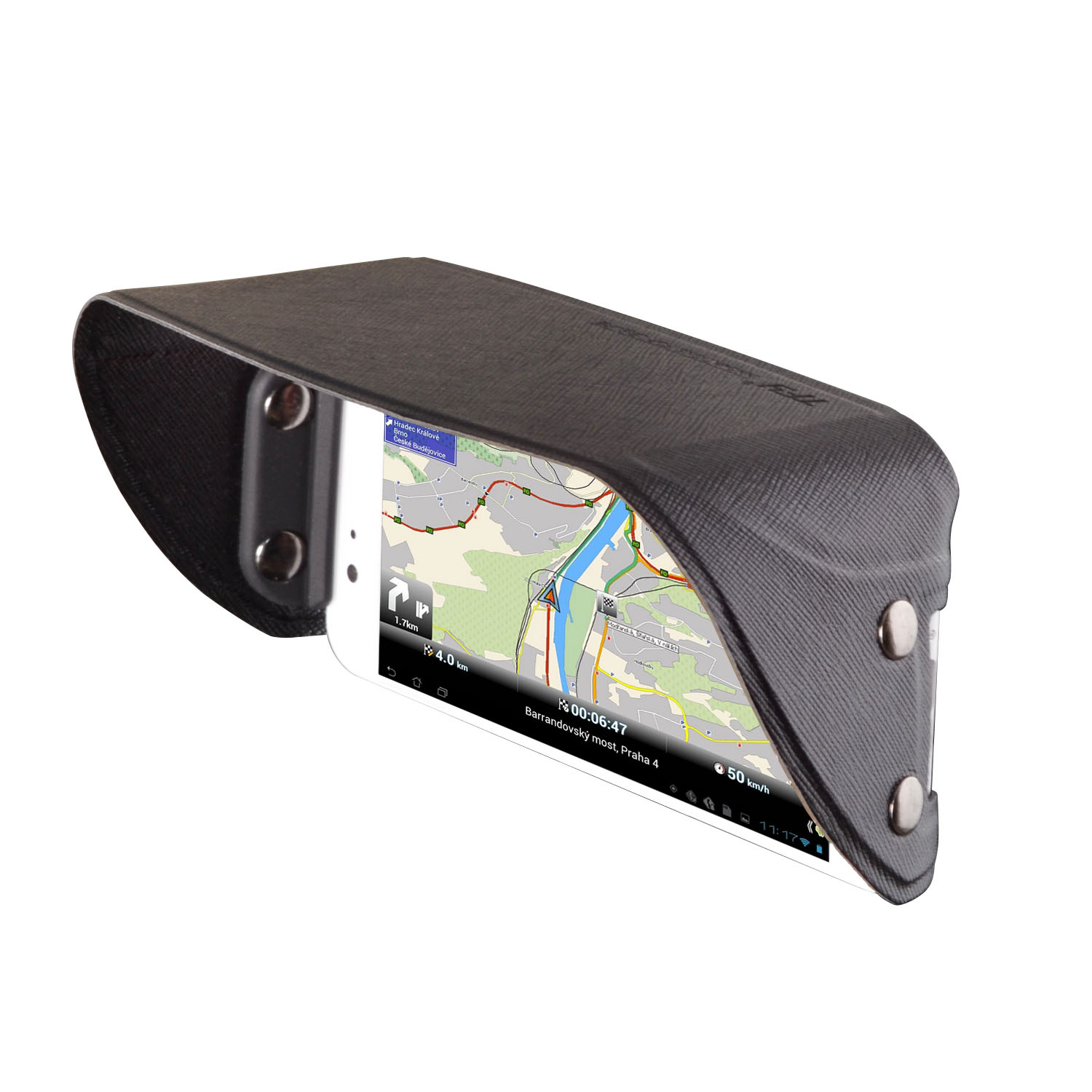 

TFY Universal Leather Phone Sun Shade & Glare Visor Shield for iPhone Samsung Phone and Other 5.3 Inch to 6.2 Inch Smartphones