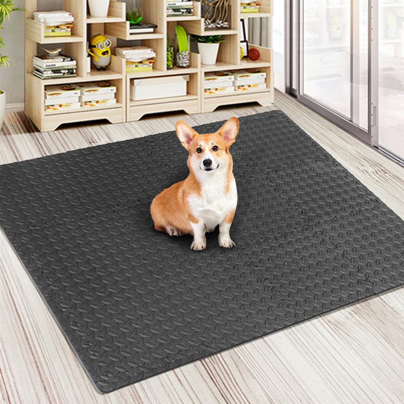 

12Pcs EVA Leaf Grain Floor Mats Splicing Mats Patchwork Rugs Thicken Absorption Floor Pads for Gym Dance Room Workouts