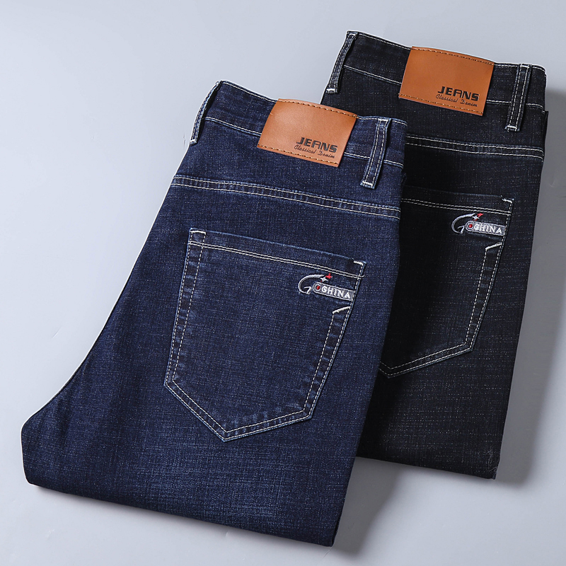 

Men Jeans Jean Homme Denim Spijkerbroeken Heren Pants Biker Stretch Slim Fit Trousers Casual Masculina Pantalon Jogger, Dark blue