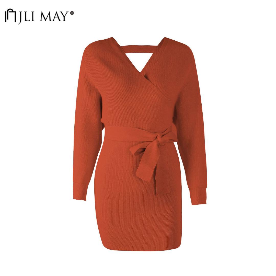 

JLI MAY Pullovers Batwing Sleeve Long Sweaters V-Neck Long Sleeve Casual Sexy Womens Sweaters Knitted Solid christmas, Beige