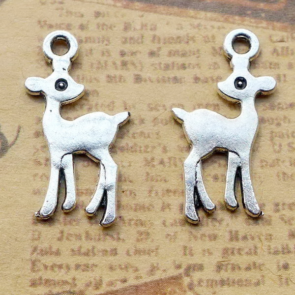 

B1130 22*11mm Deer Ancient Silver Combine Gold Product Parts 300 Individual / Package 0.8 g