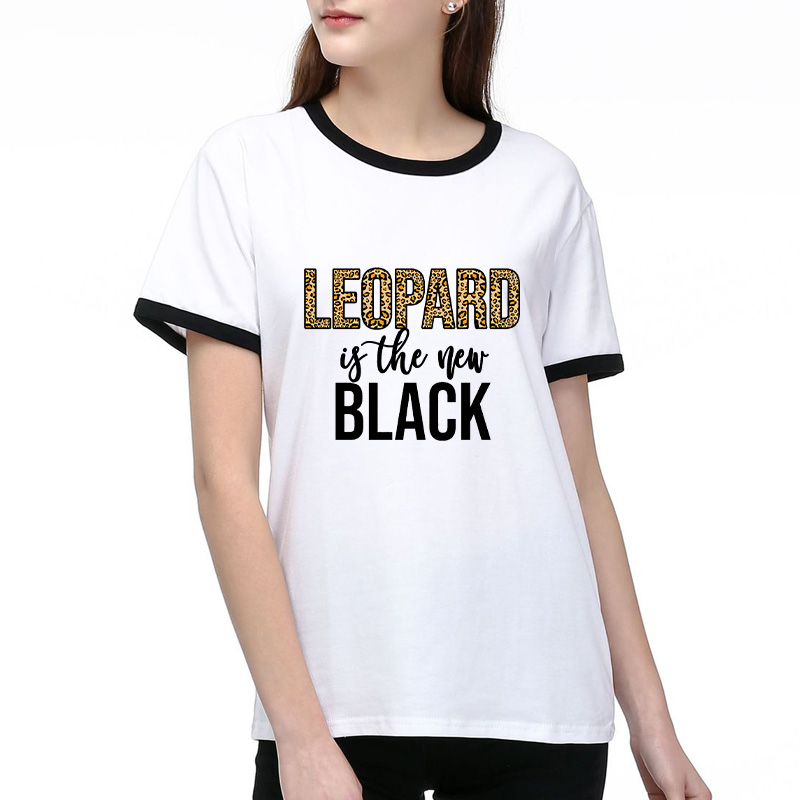 

Womens Summer T Shirt Fashion Printed DIY T Shirts Casual Streetwear Tees Ladies High Quality DIY Clothing Size -2XL, Black