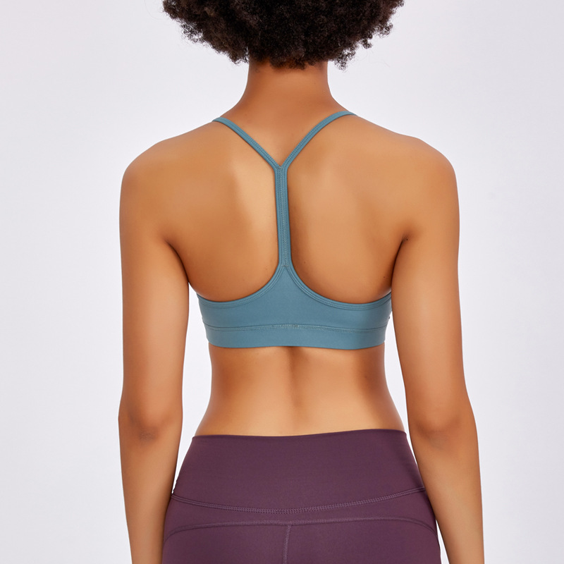 

New Beauty Back Yoga Straps Bra Womens Push-up -resistant Running Fitness Bra Quick-Dry Vest Style Sports Underwear /30, White
