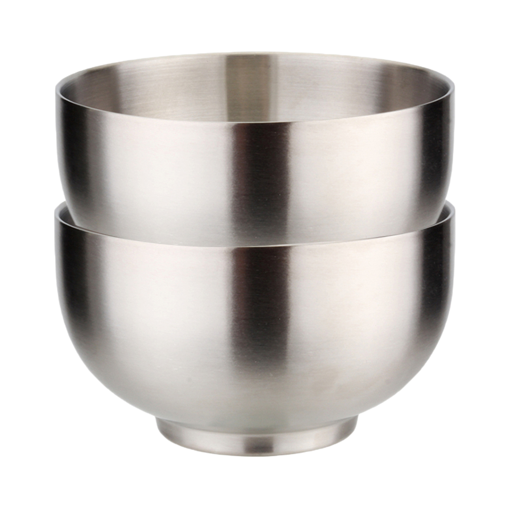 

2-pack multipurpose bowls soup rice dish serving bowl set stainless steel