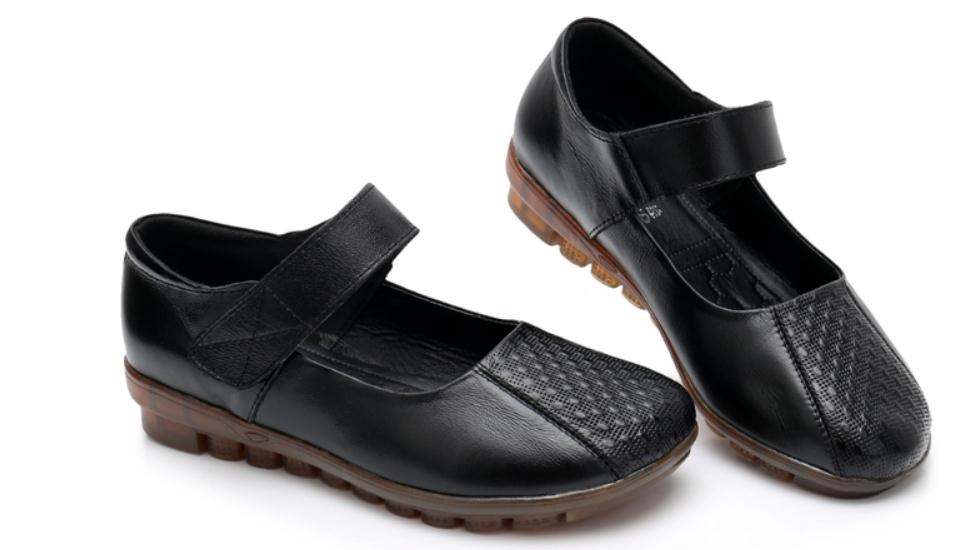 

2019 Women's shoes in Spring and Autumn with New style flat bottom round head mother shoes @287, Black