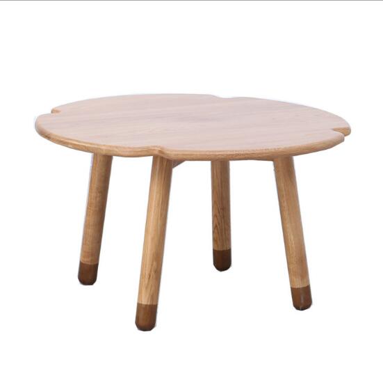 Solid Wood Living Room Furniture Creative Dining Table Simple logs a few sofas white oak tables-image-488960584