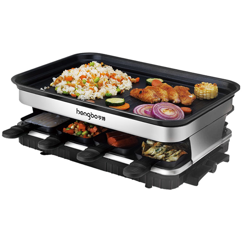 

Electric Grill Household Electric bbq Grill Non-stick Bakeware Barbecue Pot Double Non-smoke-free Barbecue Machine