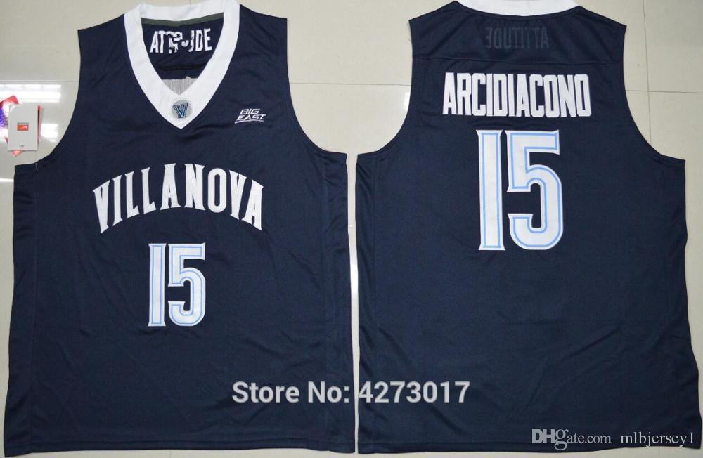 

Villanova Wildcats College 15 Ryan Arcidiacono Jersey Stitched Men Sports Arcidiacono Basketball Jerseys Navy Blue