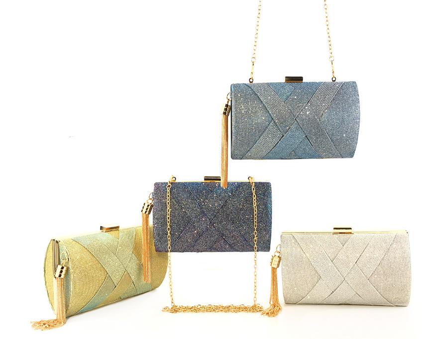 

2020 Newset Fashion Ladies Hand Holding Evening Bag Color Changing Satin Tassel Banquet Bag, Custom