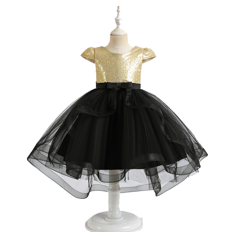 

Baby Flower Bowknot Princess Dress for Girl Elegant Lace Trailing Birthday Party Dress Girl Dress Baby Girl's Clothes, Red