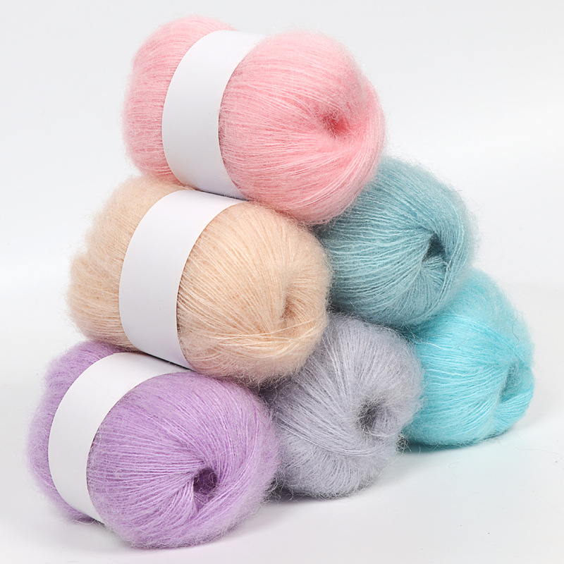 

Practical Angola Mohair Yarn Soft Fine Wool Crochet Yarn For Knitting Scarf Shawl Clothing Hat Delicate Smooth Wool Yarn