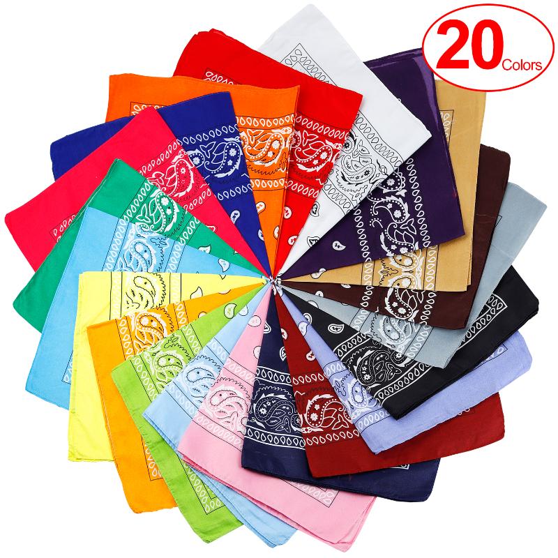 

Bandanas 20pcs Headbands For Women, Bandanas For Men, Bandanas, Organic 100% Cotton Novelty Cowboy Bandana