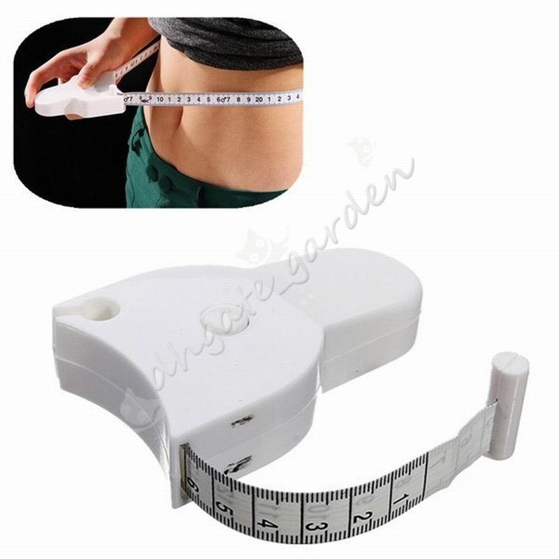 

Auto Retract Automatic Measuring Tape White Accurate Body Waist Arms Legs Chest Measuring Tape Free Shipping