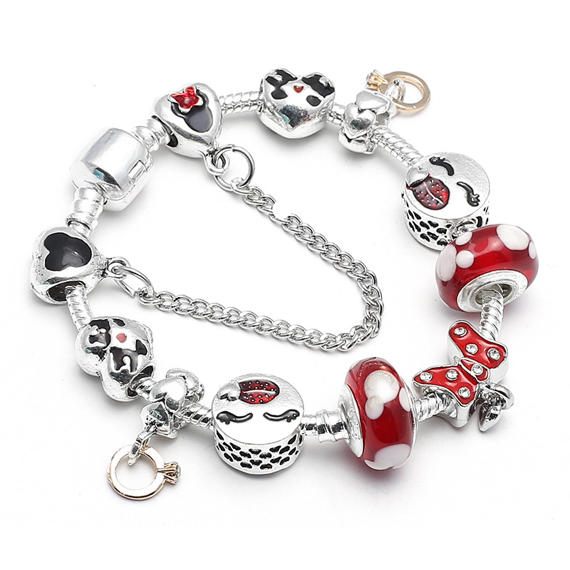 

Wholesale-fashion European charm Bead Bracelet for Pandora Bracelet Cartoon style beads Lady/child Bangle Jewelry