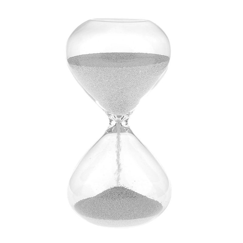 

3 Min Hourglass Clock Sand Decoration For Home Office-silver