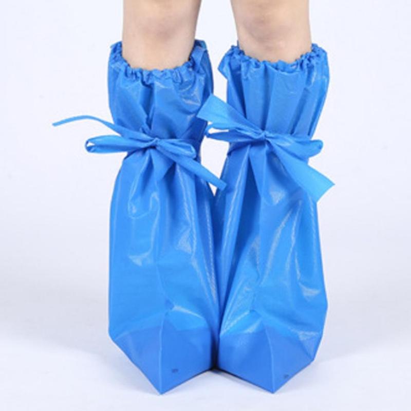 

Disposable Plastic Thick Waterproof Shoe Cover Material Unisex Shoes Protectors Rain Boots for Outdoor Rainy Days Cleaning Shoe