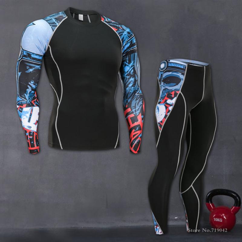 

Long Sleeve Sport Shirt Men Running T-shirts Gym Sports Clothing Sport Top Men's Sportswear Rashgard, Multi