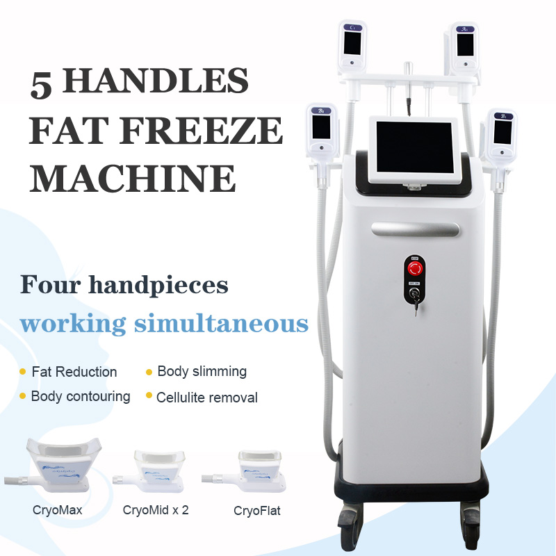 

2021 New Fat Freeze Machines 5 Handles Cryolipolysis Slimming Cryo Double Chin cellulite Removal Cryolipolisis Equipment On Sale