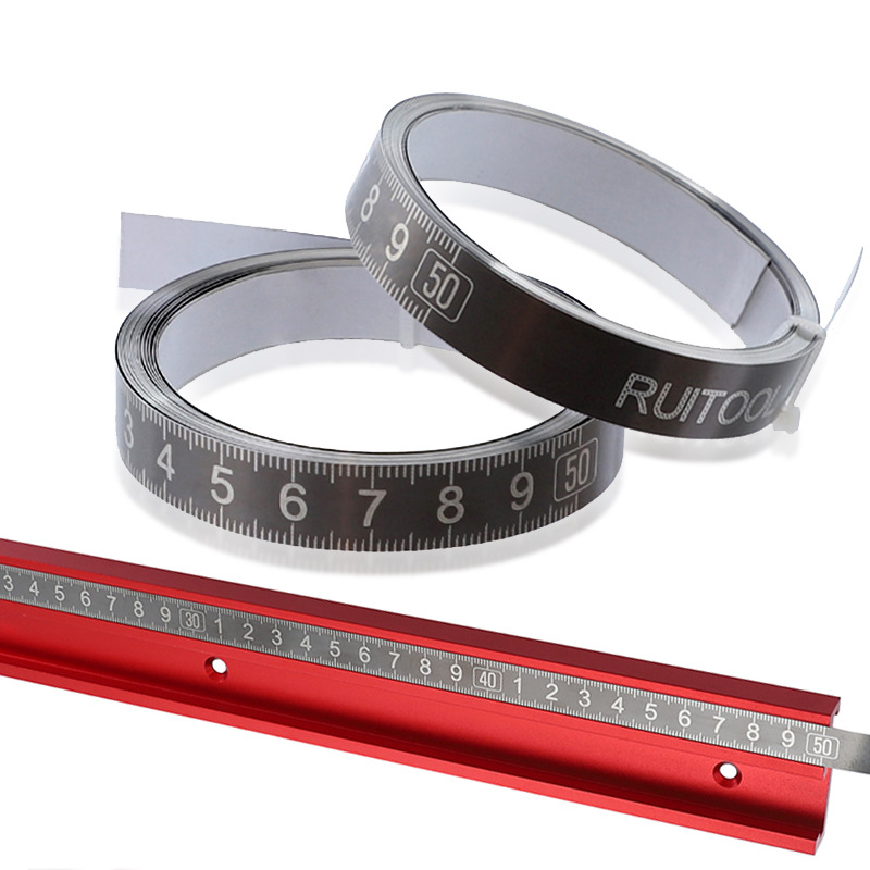 

High quality stainless steel woodworking metal processing adhesive high precision scale with rubber scale