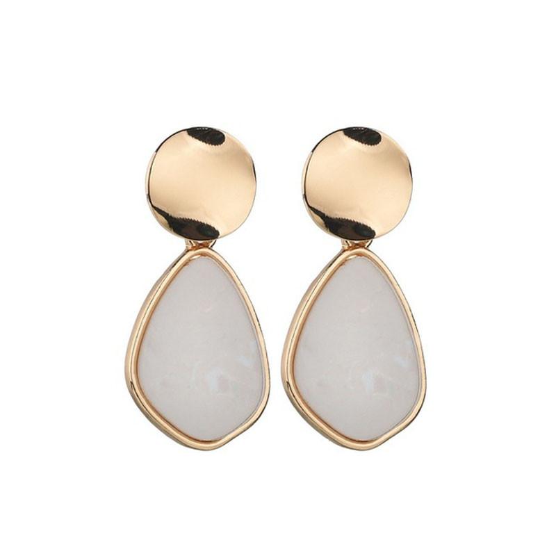 Mode irrégulière acrylique boucle d'oreille pour les femmes 2019 nouveau Vintage or rond coeur géométrique résine balancent boucle d'oreille décl