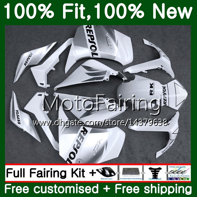 

Injection Repsol White For HONDA VFR1200RR VFR 1200 RR 10 11 12 13 66MF2 VFR-1200 VFR 1200RR VFR1200 2010 2011 2012 2013 Fairing Bodywork, Armygreen