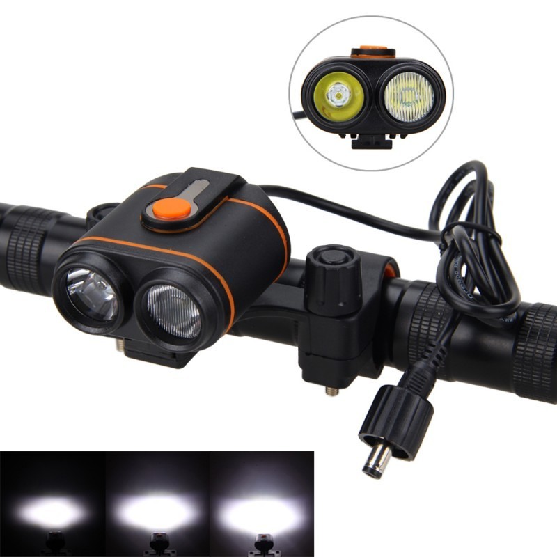 

Front Bike Lamp 10000lm 2x Xm-l2 Led Bicycle Light Headlamp Torch Rechargeable Bike Headlight +16000mah Battery Pack+charger