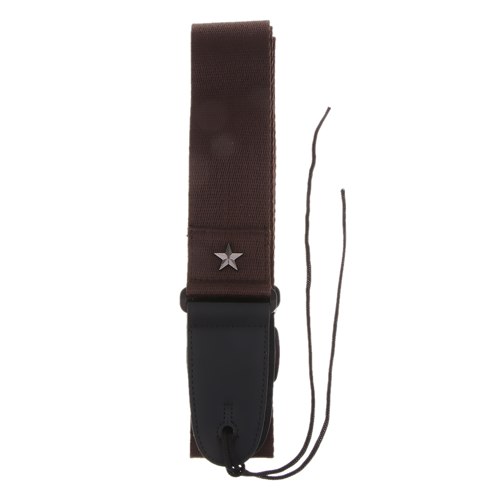 

Fashion Guitar Strap, Five-pointed Star Leather Guitar Belt, Wide Adjustment Range 90 -115cm
