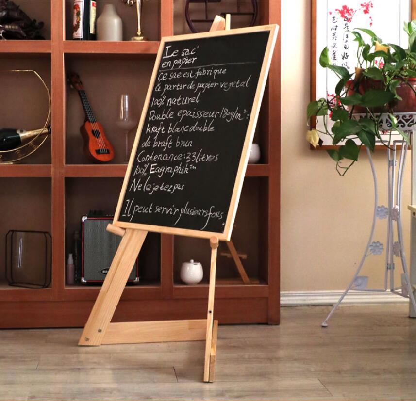 KT board display advertising stand Blackboards wooden vertical floor type poster stands folding shopping mall billboard-image-524867442