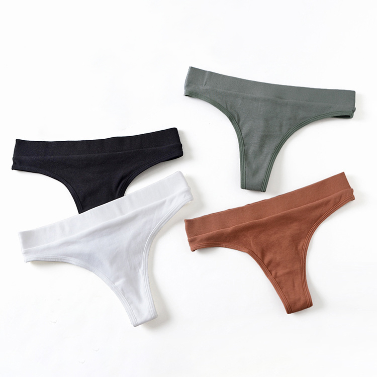 

Women' Underpants Cotton Women' thong G-String Tanga Panties Panties Sexy Cotton Briefs, Black