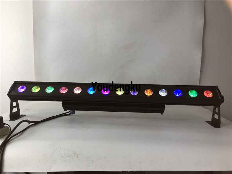 4 pieces 14x15W RGBWA 5in1 flood light wall washer IP65 waterproof Pixel Control 1M LED Linear Wall Facade Lighting-image-453773826
