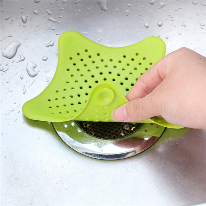 

1Pc Silicone Kitchen Sink Filter Sewer Drain Hair Colanders Strainers Filter Bathroom Kitchen Sink Home Cleaning Tool