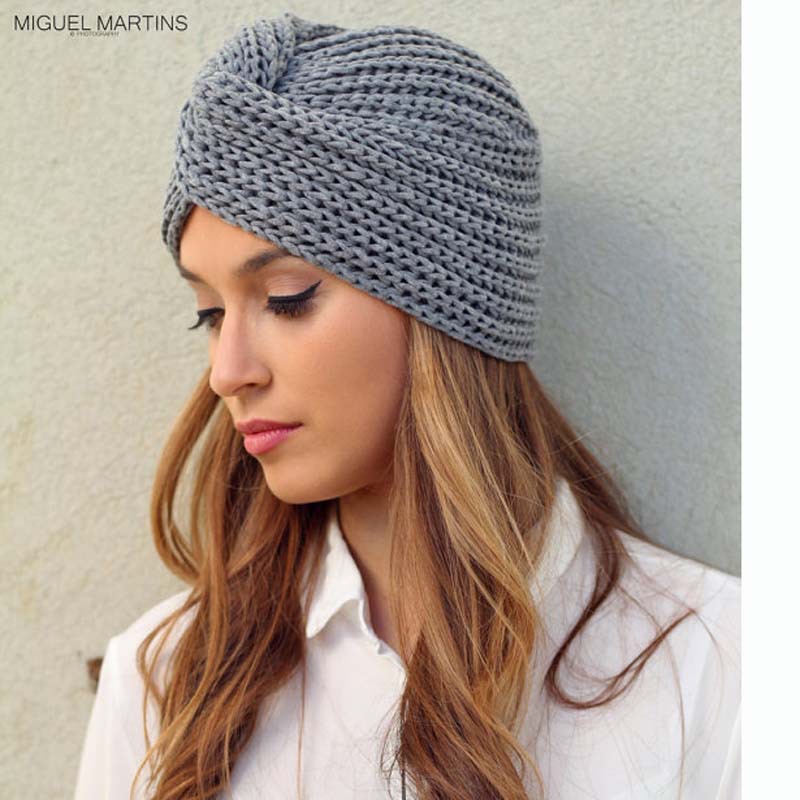 Women S Winter Warm Knit Turban Cross Twist Arab Hair Wrap Solid