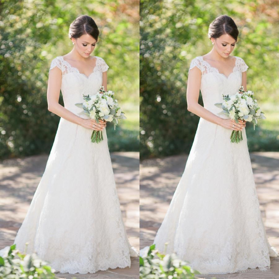 

Vintage Lace A-line Wedding Dresses Elegant V-Neck Bridal Gowns Backless Wedding Gowns Custom Made Vestidos De Novia Lace Gowns, Black