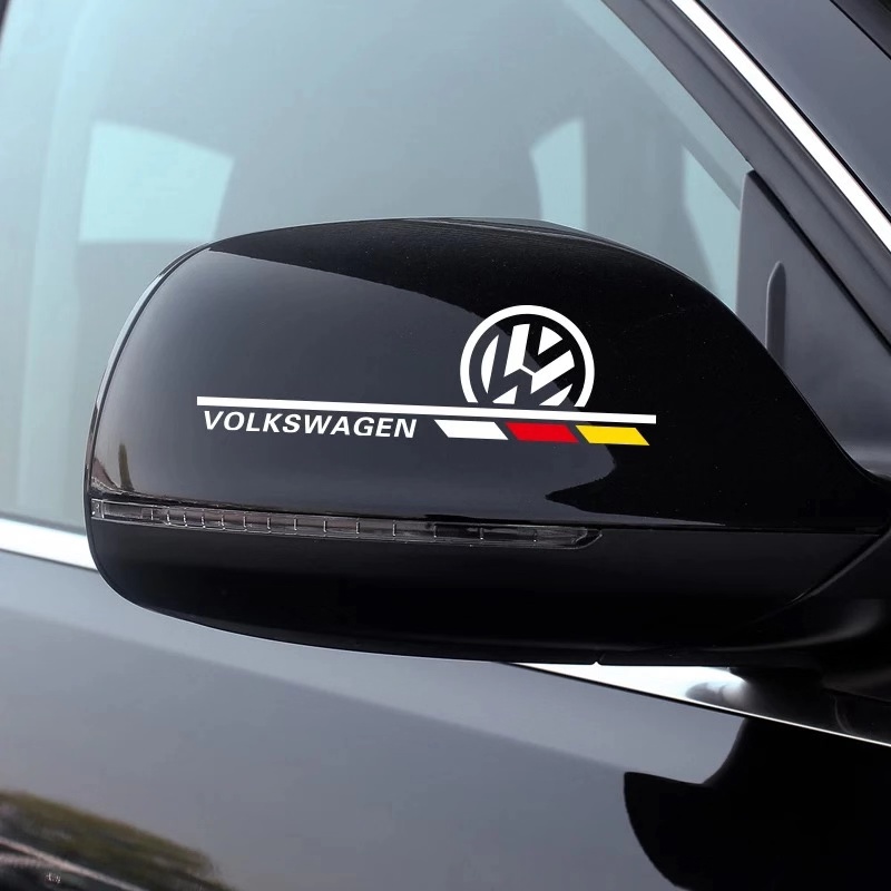 

1 pair 13*3.9CM volkswagen germany made fashion car rearview mirror sticker CA-683, Colors
