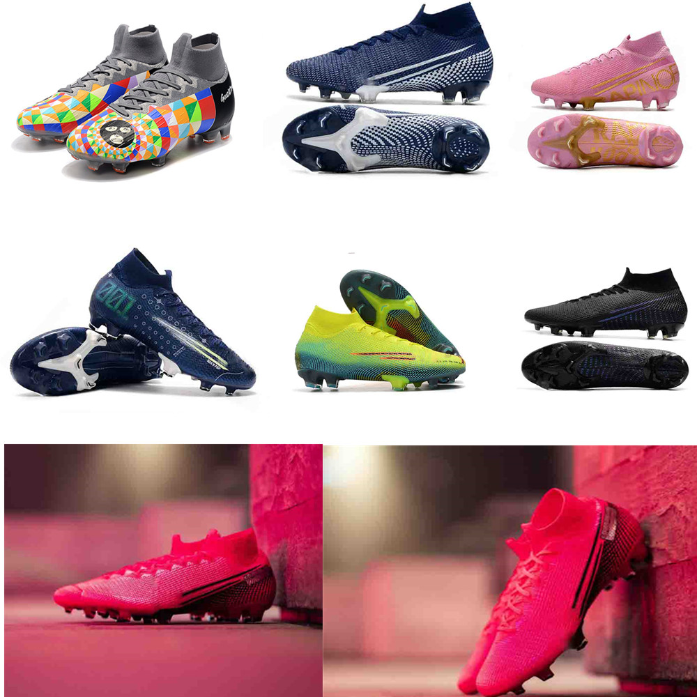 

2020 Mercurial Superfly VII 7 360 Elite SE FG Future Lab CR7 Ronaldo Neymar NJR Mens Boys Soccer Shoes Football Boots Cleats US 6.5-11