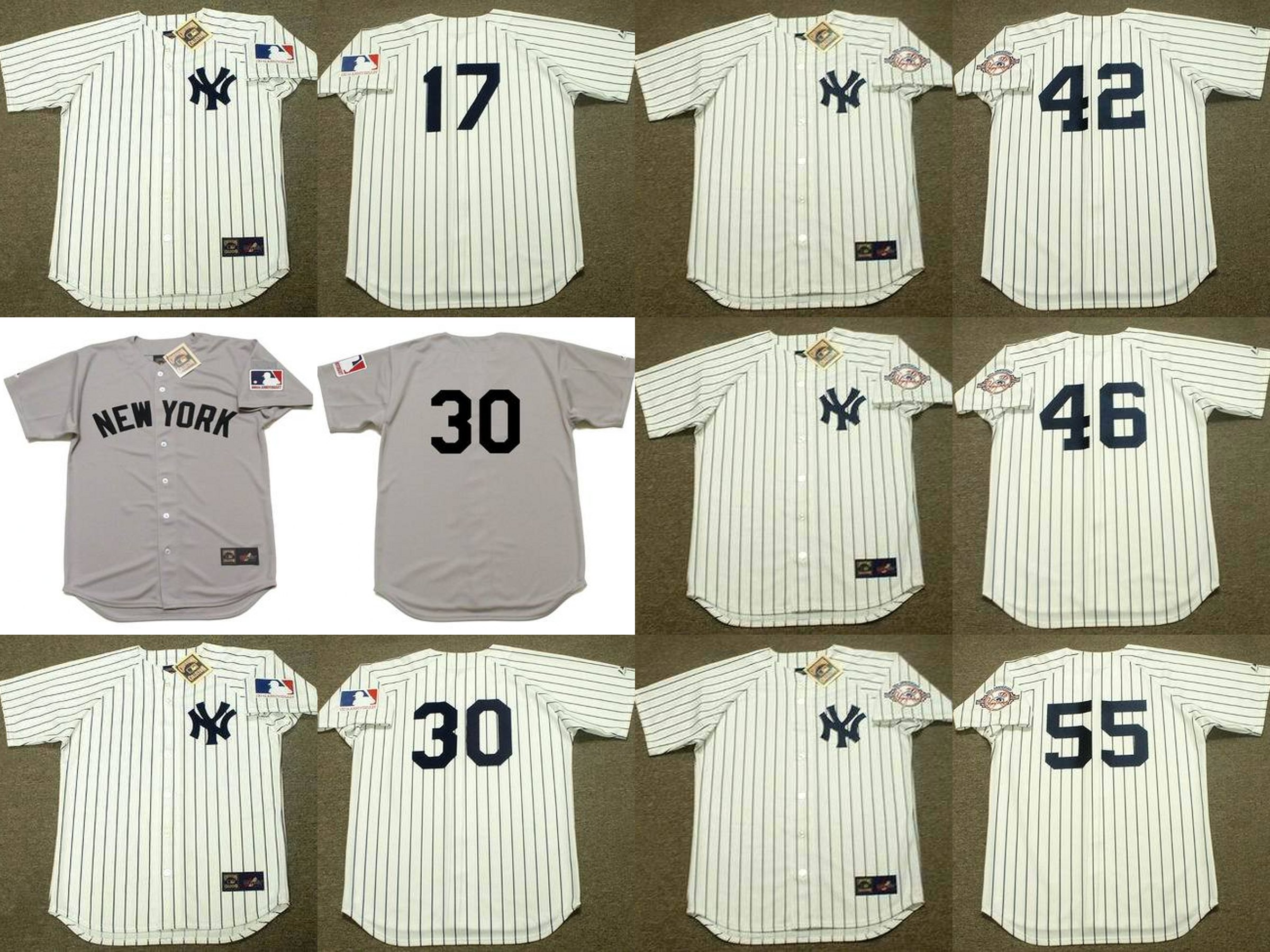 

New York 12 RON BLOMBERG 6 ROY WHITE 21 PAUL O'NEILL 23 DON MATTINGLY 8 YOGI BERRA 7 mickey mantle 10 PHIL RIZZUTO baseball jersey, Black