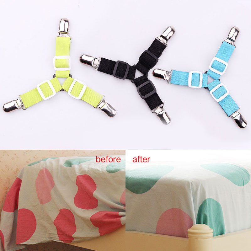 

Non-slip Clip Blanket Bed Sheet Clip Bed Sheet Fixator 4PCS/Set Hot Sale Belt Fastener Elastic Gripper Popular Mattress