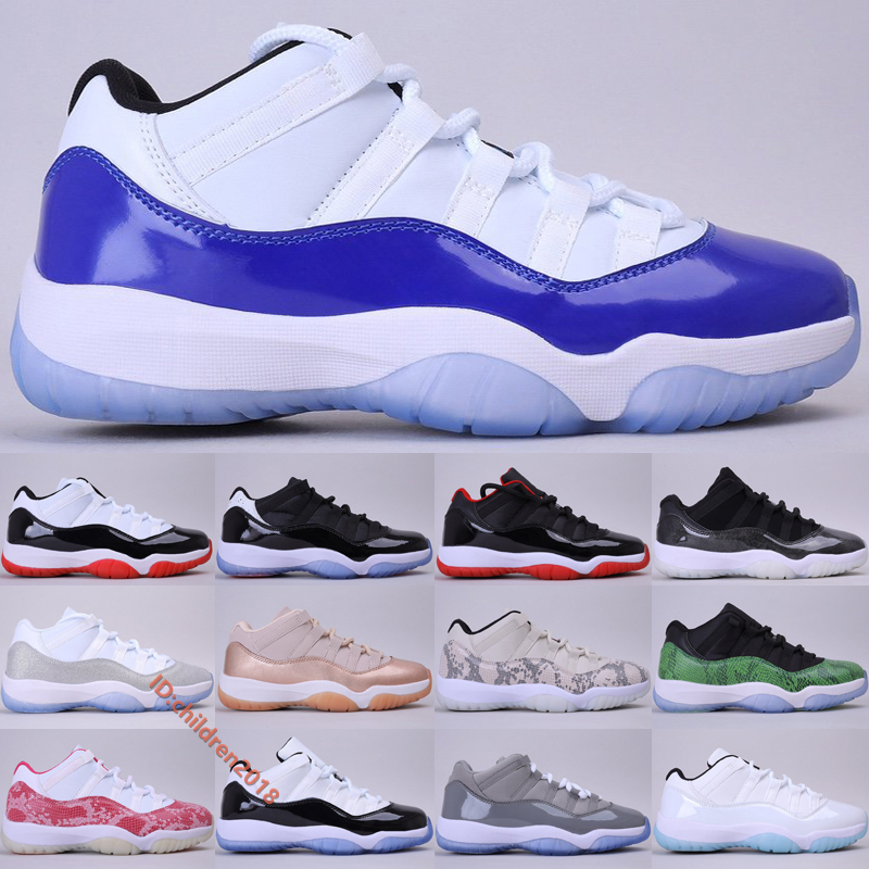 

High Quality Jumpman 11 Concord 11s Low Men Women Basketball Shoes Snake Light Bone Rose Gold Iridescent Bred Sneakers Size 36-47, #002 infrared