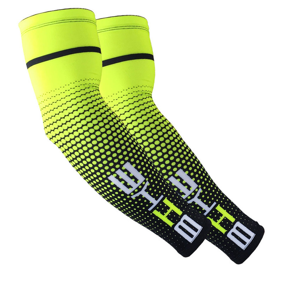 

1Pair Cool Men Cycling Running UV Sun Protection Cuff Cover Protective Arm Sleeve Bike Sport Arm Warmers Sleeves, Black