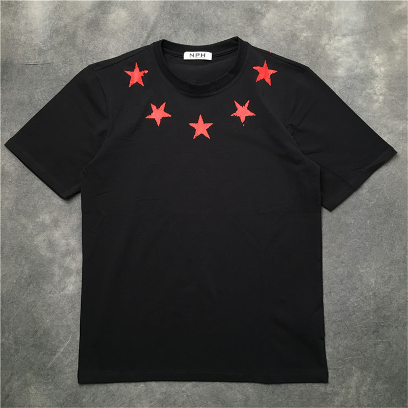 

Mens T Shirt Broken Pentagram Print T Shirt Five Pointed Star Short Sleeves Casual T Shirt Camiseta Tops Tee, White;black