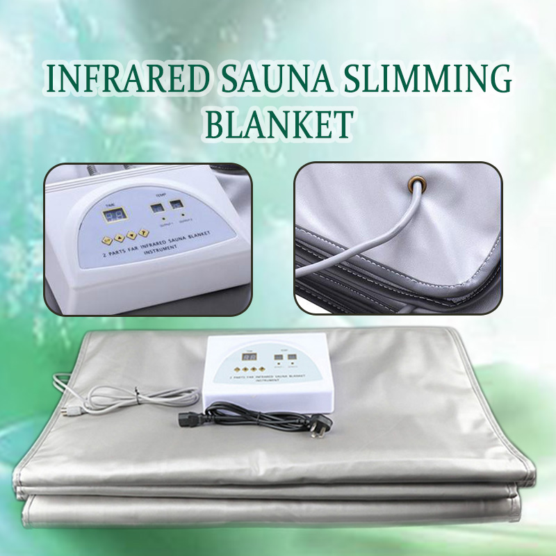 

New model 2 Zone FIR Sauna FAR INFRARED BODY SLIMMING SAUNA BLANKET heating therapy Slim Bag SPA WEIGHT LOSS body detox machine