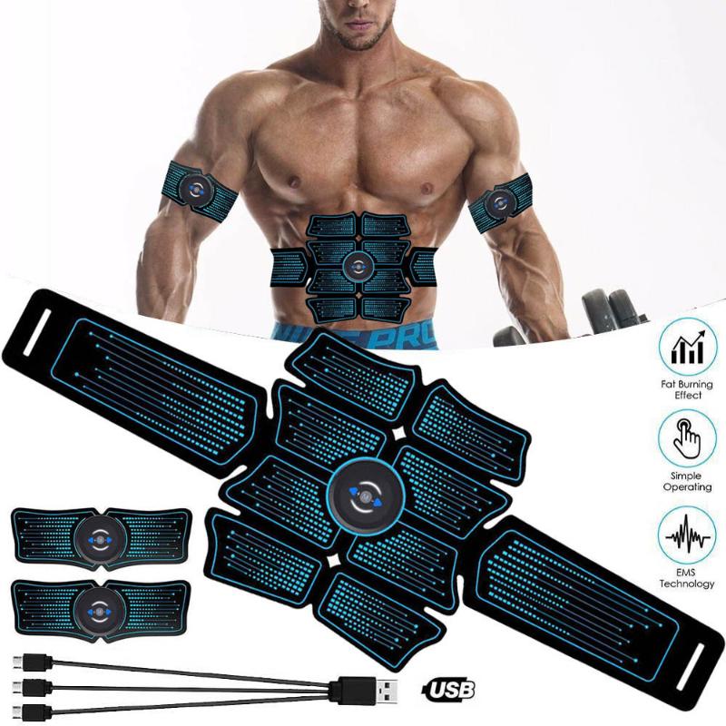 

EMS Muscle Electro Stimulator ABS Electrostimulator Abdominal Electric Massager Training Apparatus Fitness Machine Building Body, Black